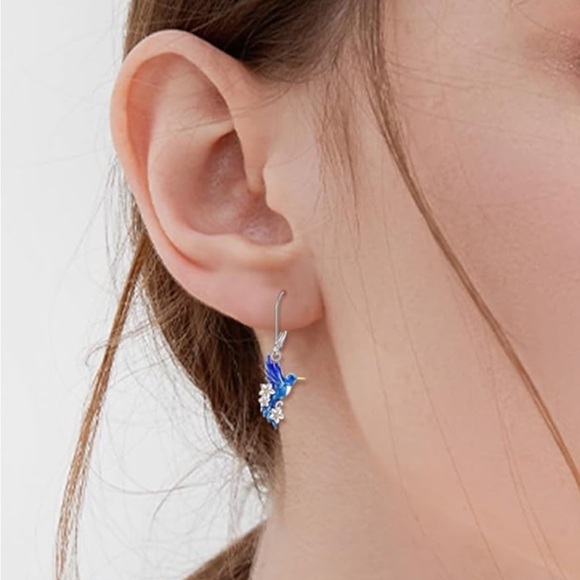 24k Hummingbird Earrings - Picture 2 of 8